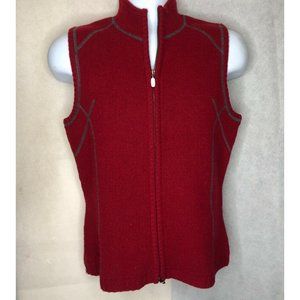 Eddie Bauer Red Wool Blend Vintage Sweater Vest